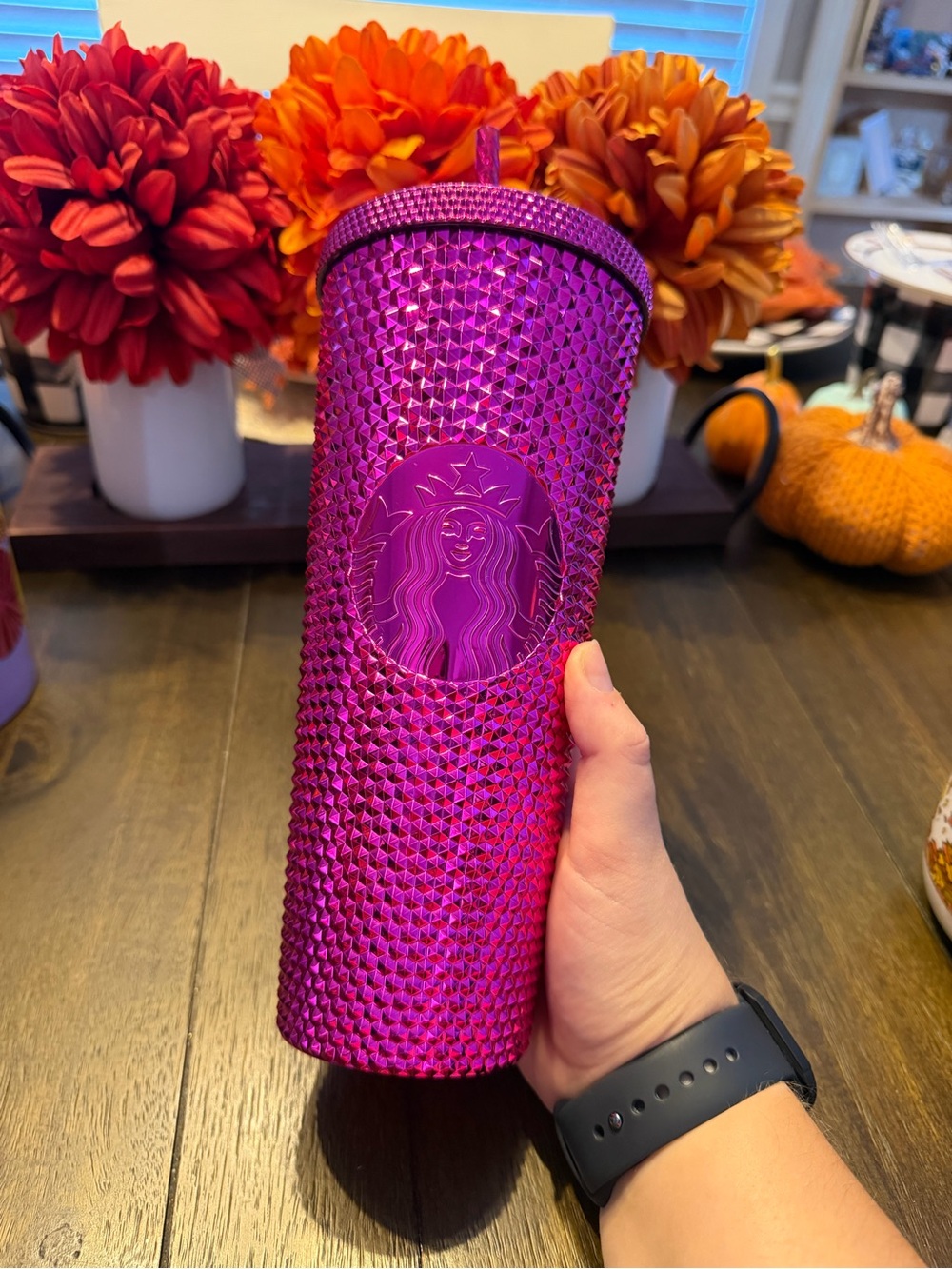 Starbucks Fuchsia Studded Tumbler
